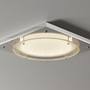 Modern Bauhaus Silver Small LED Ceiling Light For Hallway